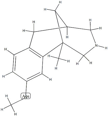 1,5-Methano-3-benzazocine,1,2,3,4,5,6-hexahydro-9-methoxy-1-methyl-(8CI) 구조식 이미지