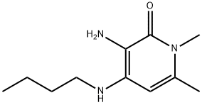2(1H)-Pyridone,3-amino-4-(butylamino)-1,6-dimethyl-(8CI) 구조식 이미지