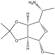 Talofuranoside, methyl 5-amino-5,6-dideoxy-2,3-O-isopropylidene-, alpha-D- (8CI) 구조식 이미지