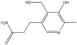 3-Pyridinepropionamide,5-hydroxy-4-(hydroxymethyl)-6-methyl-(8CI) Structure