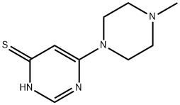 4-Pyrimidinethiol,6-(4-methyl-1-piperazinyl)-(8CI) 구조식 이미지