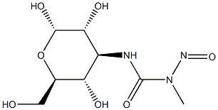 3-(3-Methyl-3-nitrosoureido)-3-deoxy-α-D-glucopyranose 구조식 이미지