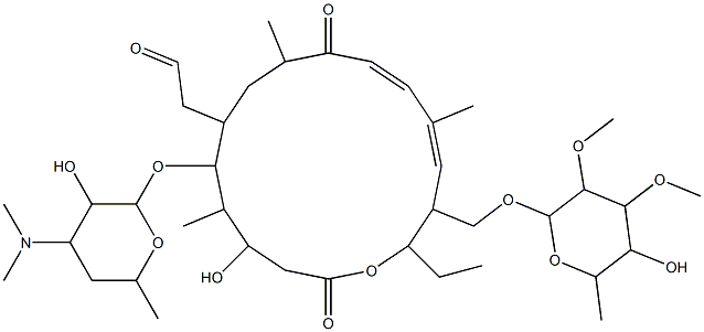 4'-dexydemycarosyltylosin 구조식 이미지