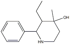 4-Piperidinol,3-ethyl-4-methyl-2-phenyl-(8CI) 구조식 이미지