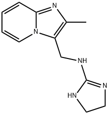 Imidazo[1,2-a]pyridine, 3-[(2-imidazolin-2-ylamino)methyl]-2-methyl- (8CI) 구조식 이미지