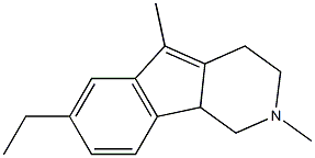 1H-Indeno[1,2-c]pyridine,7-ethyl-2,3,4,9b-tetrahydro-2,5-dimethyl-(8CI) Structure