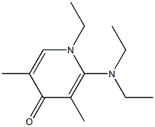 4(1H)-Pyridone,2-(diethylamino)-1-ethyl-3,5-dimethyl-(8CI) Structure