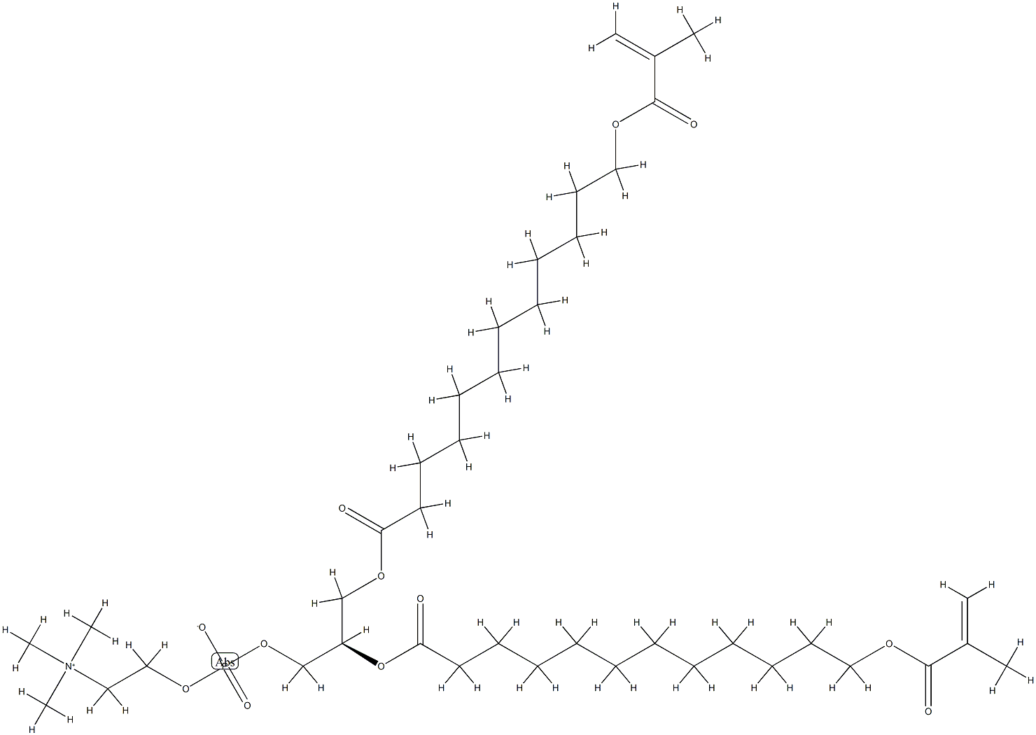 비스(1,2-(메타크릴로일옥시)도데카노일)포스파티딜콜린 구조식 이미지