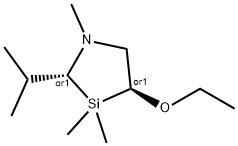 1-Aza-3-silacyclopentane,4-ethoxy-1,3,3-trimethyl-2-(1-methylethyl)-,(2R,4S)-rel-(9CI) 구조식 이미지