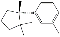 1α-(3-Methylphenyl)-1,2,2-trimethylcyclopentane Structure