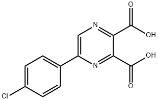 5-(4-Chloro-phenyl)-pyrazine-2,3-dicarboxylic acid 구조식 이미지