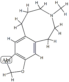 1,3-Dioxolo[4,5-i][3]benzazocine,5,6,7,8,9,10-hexahydro-7-methyl-(8CI) 구조식 이미지