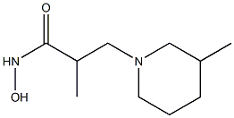 1-피페리딘프로피오노히드록사미산,알파,3-디메틸-(8CI) 구조식 이미지