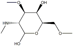 갈락토피라노스,2-데옥시-3,6-디-O-메틸-2-(메틸아미노)-,D-(8CI) 구조식 이미지