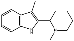 1H-Indole,3-methyl-2-(1-methyl-2-piperidinyl)-(9CI) 구조식 이미지