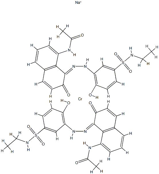 sodium bis[N-[8-[[5-[(ethylamino)sulphonyl]-2-hydroxyphenyl]azo]-7-hydroxy-1-naphthyl]acetamidato(2-)]chromate(1-)  Structure