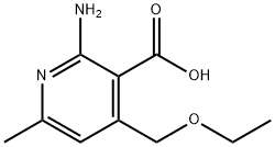 3-Pyridinecarboxylicacid,2-amino-4-(ethoxymethyl)-6-methyl-(9CI) 구조식 이미지