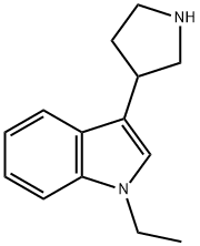 1H-Indole,1-ethyl-3-(3-pyrrolidinyl)-(9CI) Structure