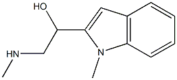 1H-Indole-2-methanol,1-methyl-alpha-[(methylamino)methyl]-(9CI) 구조식 이미지