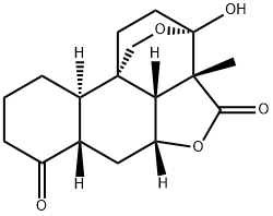 (3S)-3,3a,5aβ,6,6aβ,8,9,10,10aα,10cβ-Decahydro-3α-hydroxy-3aβ-methyl-7H-3,10bβ-ethano-1H,4H-benzo[h]furo[4,3,2-de]-2-benzopyran-4,7-dione 구조식 이미지