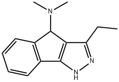 Indeno[1,2-c]pyrazol-4-amine, 3-ethyl-1,4-dihydro-N,N-dimethyl- (9CI) Structure
