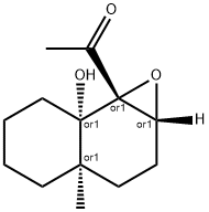 Ethanone, 1-[(1aR,3aR,7aS,7bR)-octahydro-7a-hydroxy-3a-methylnaphth[1,2-b]oxiren-7b(1aH)-yl]-, rel- (9CI) 구조식 이미지