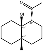 Ethanone, 1-[(1R,4aS,8aS)-decahydro-8a-hydroxy-4a-methyl-1-naphthalenyl]-, rel- (9CI) 구조식 이미지