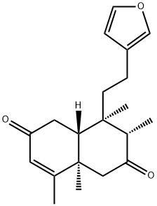 (3S)-4α-[2-(Furan-3-yl)ethyl]-1,3,4,4aα,5,8a-hexahydro-3β,4,8,8aβ-tetramethylnaphthalene-2,6-dione 구조식 이미지