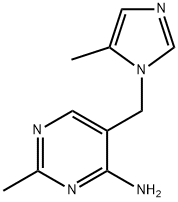 4-Pyrimidinamine,2-methyl-5-[(5-methyl-1H-imidazol-1-yl)methyl]-(9CI) 구조식 이미지