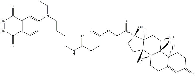 cortisol-21-hemisuccinate-aminobutylethylisoluminol Structure