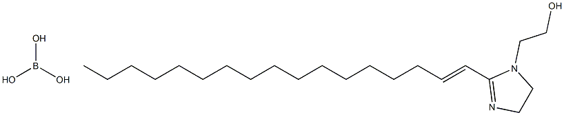 orthoboric acid, compound with 2-(heptadecenyl)-4,5-dihydro-1H-imidazole-1-ethanol (1:1) 구조식 이미지