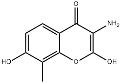 4H-1-Benzopyran-4-one,3-amino-2,7-dihydroxy-8-methyl-(9CI) 구조식 이미지