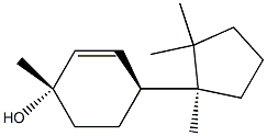 2-Cyclohexen-1-ol,1-methyl-4-[(1R)-1,2,2-trimethylcyclopentyl]-,(1R,4R)-rel-(9CI) Structure