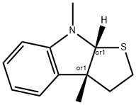 2H-Thieno[2,3-b]indole,3,3a,8,8a-tetrahydro-3a,8-dimethyl-,(3aR,8aR)-rel-(9CI) 구조식 이미지