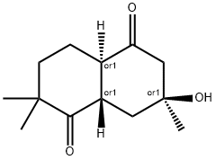 1,5-Naphthalenedione,octahydro-7-hydroxy-2,2,7-trimethyl-,(4aR,7S,8aS)-rel-(9CI) 구조식 이미지