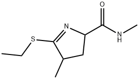 2H-Pyrrole-2-carboxamide,5-(ethylthio)-3,4-dihydro-N,4-dimethyl-(9CI) 구조식 이미지