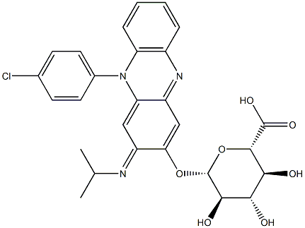 3-(beta-D-glucopyranosiduronic acid)-10-(4-chlorophenyl)-2,10-dihydro-2-isopropyliminophenazine 구조식 이미지