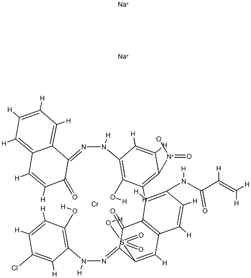 disodium [3-[(5-chloro-2-hydroxyphenyl)azo]-4-hydroxy-6-[(1-oxoallyl)amino]naphthalene-2-sulphonato(3-)][1-[(2-hydroxy-4-nitrophenyl)azo]-2-naphtholato(2-)]chromate(2-) Structure