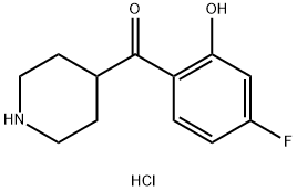 (4-fluoro-2-hydroxyphenyl)-4-piperidinyl-Methanone, hydrochloride (1:1) 구조식 이미지