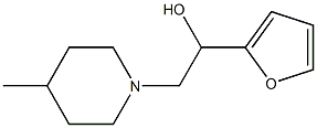 1-Piperidineethanol,alpha-2-furyl-4-methyl-(4CI) Structure