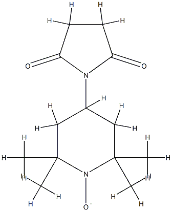 N-succinyl-4-amino-2,2,6,6-tetramethylpiperidine-1-oxyl 구조식 이미지