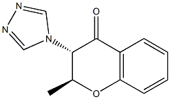 4H-1-Benzopyran-4-one,2,3-dihydro-2-methyl-3-(4H-1,2,4-triazol-4-yl)-,(2R,3R)-rel-(9CI) 구조식 이미지