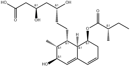 (3R,5R)-7-[(1S,2R,3S,8S,8aR)-3-hydroxy-2-methyl-8-[(2S)-2-methylbutano yl]oxy-1,2,3,7,8,8a-hexahydronaphthalen-1-yl]-3,5-dihydroxy-heptanoic acid 구조식 이미지