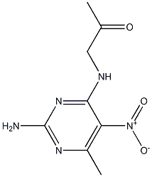 2-Propanone,1-[(2-amino-6-methyl-5-nitro-4-pyrimidinyl)amino]-(9CI) Structure