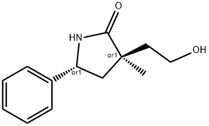 2-Pyrrolidinone,3-(2-hydroxyethyl)-3-methyl-5-phenyl-,(3R,5R)-rel-(9CI) Structure