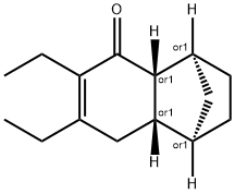 1,4-Methanonaphthalen-5(1H)-one,6,7-diethyl-2,3,4,4a,8,8a-hexahydro-,(1R,4S,4aR,8aS)-rel-(9CI) 구조식 이미지