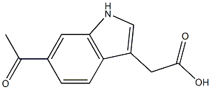 1H-Indole-3-aceticacid,6-acetyl-(9CI) Structure