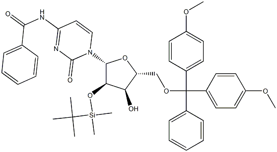 5'-O-DMT-2'-O-TBDMS-N-Bz-Cytidine Structure