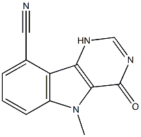 1H-Pyrimido[5,4-b]indole-9-carbonitrile,4,5-dihydro-5-methyl-4-oxo-(9CI) Structure