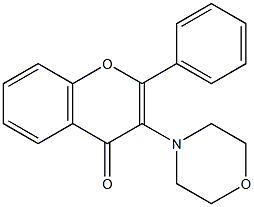 4H-1-Benzopyran-4-one,3-(4-morpholinyl)-2-phenyl-(9CI) 구조식 이미지